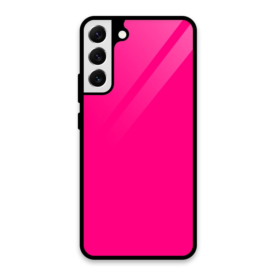 Hot Pink Glass Back Case for Galaxy S22 Plus 5G