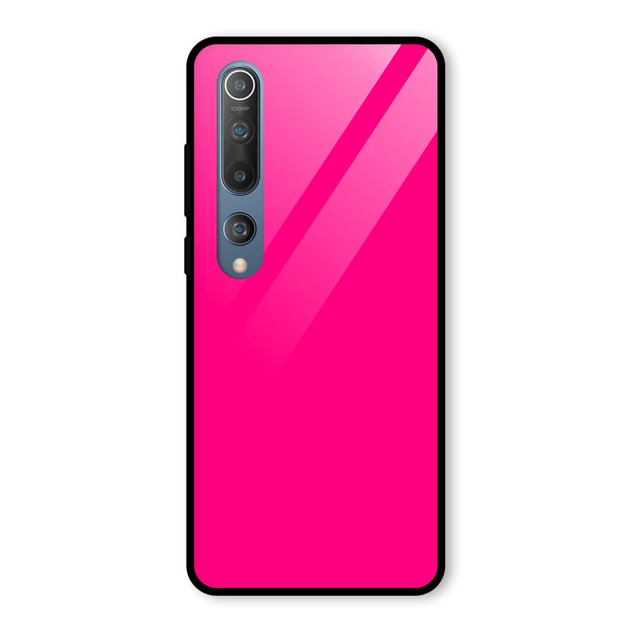Hot Pink Glass Back Case for Mi 10