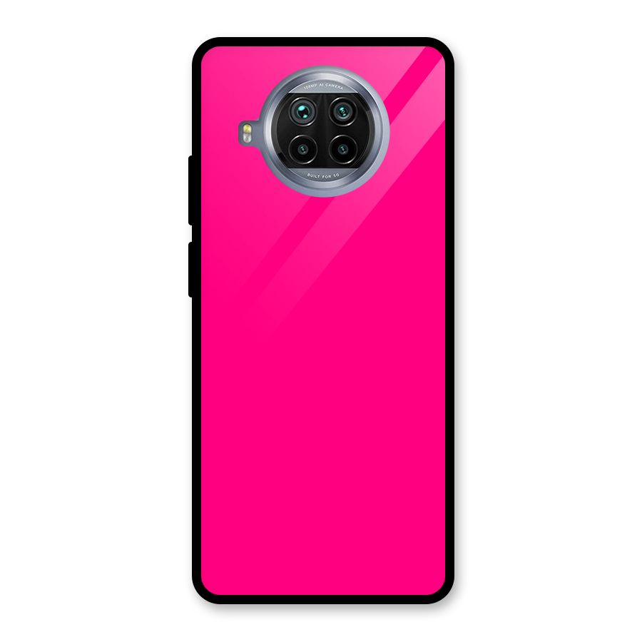 Hot Pink Glass Back Case for Mi 10i