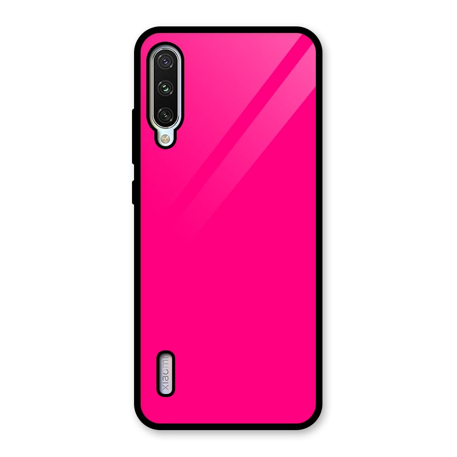 Hot Pink Glass Back Case for Mi A3