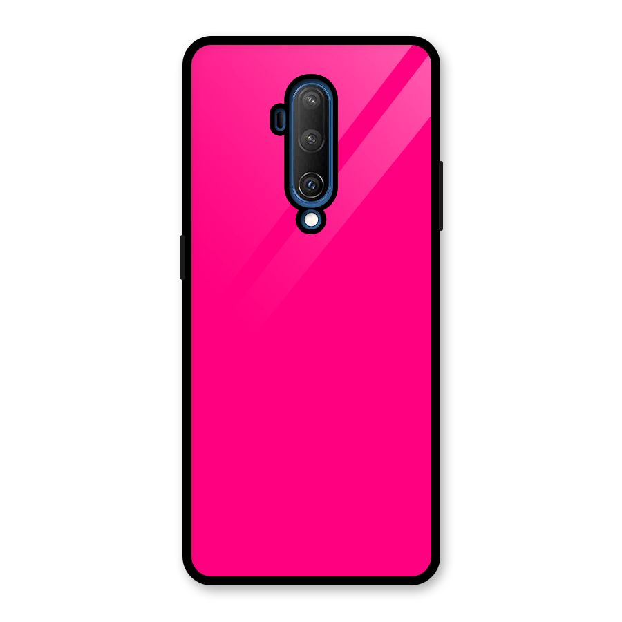 Hot Pink Glass Back Case for OnePlus 7T Pro