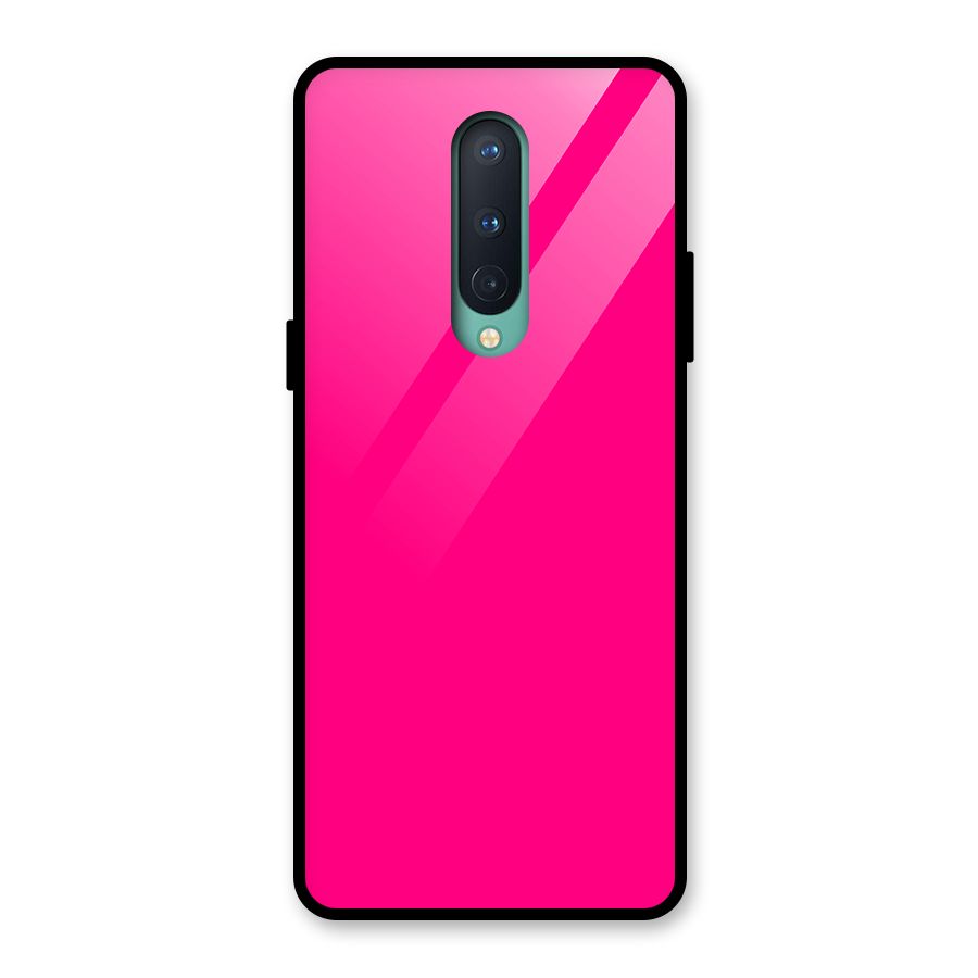 Hot Pink Glass Back Case for OnePlus 8