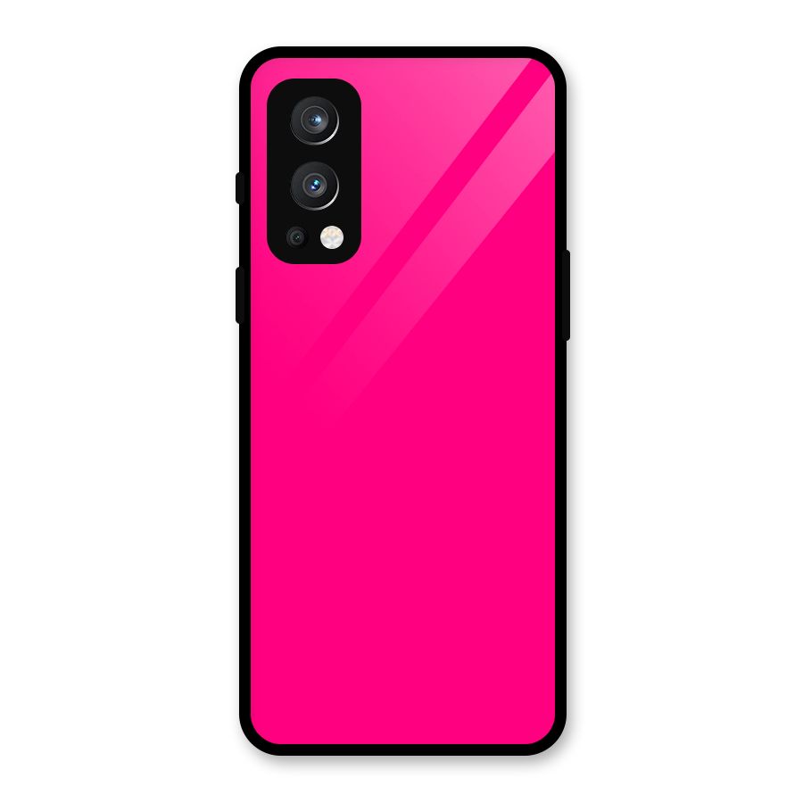 Hot Pink Glass Back Case for OnePlus Nord 2 5G