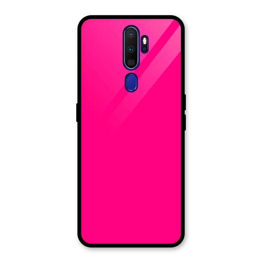 Hot Pink Glass Back Case for Oppo A9 (2020)