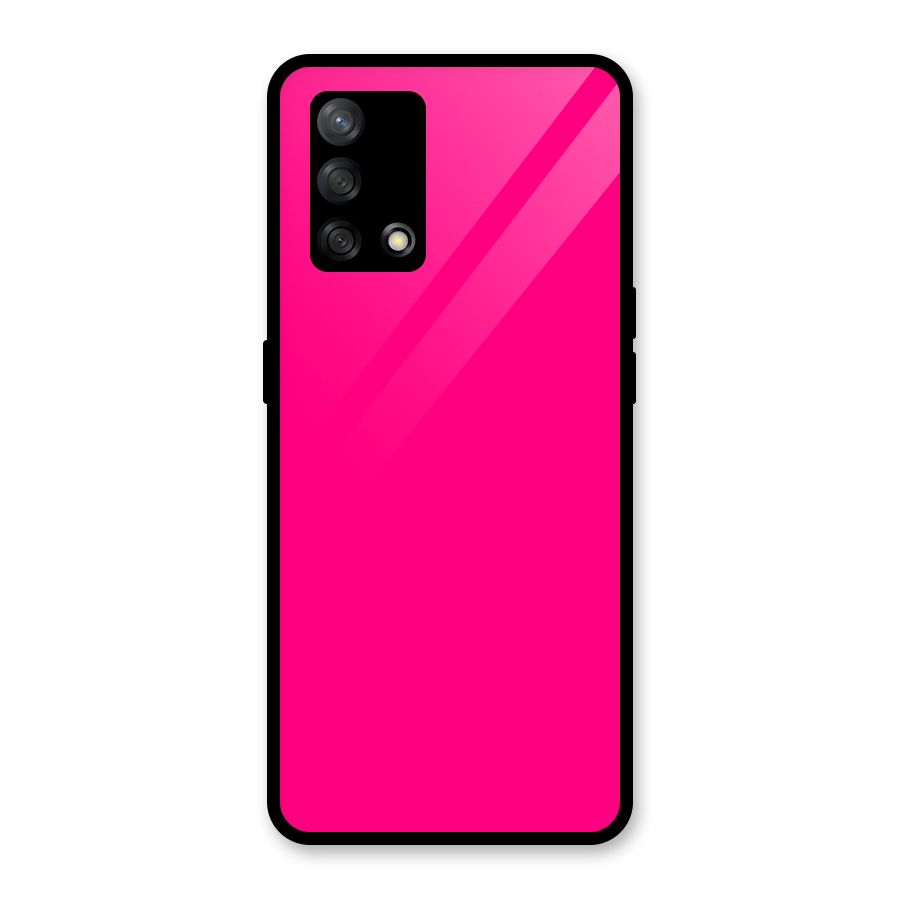 Hot Pink Glass Back Case for Oppo F19