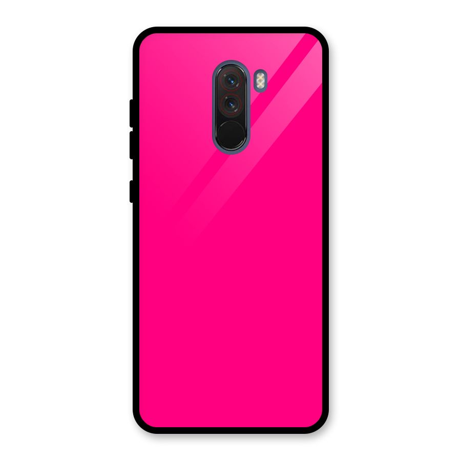 Hot Pink Glass Back Case for Poco F1