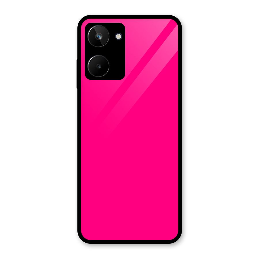 Hot Pink Glass Back Case for Realme 10