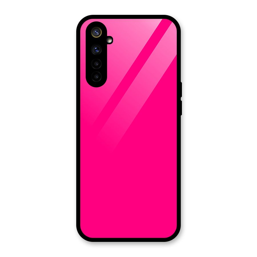 Hot Pink Glass Back Case for Realme 6i