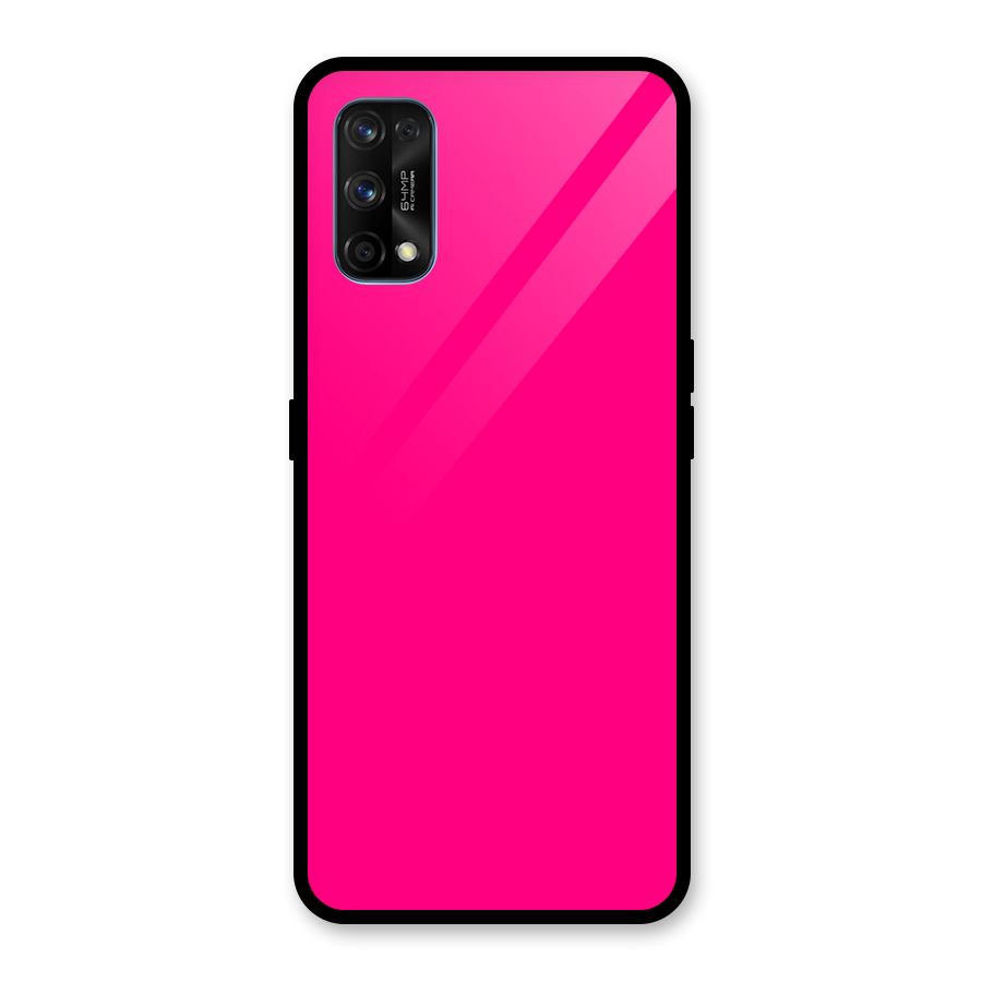 Hot Pink Glass Back Case for Realme 7 Pro