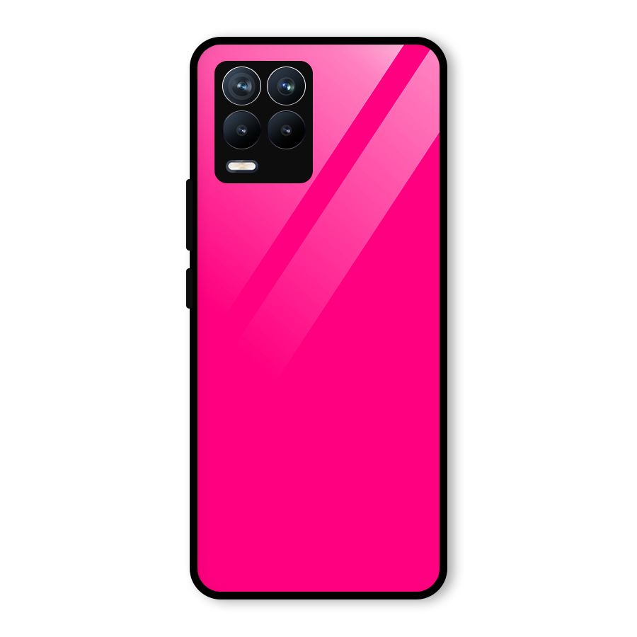 Hot Pink Glass Back Case for Realme 8 Pro