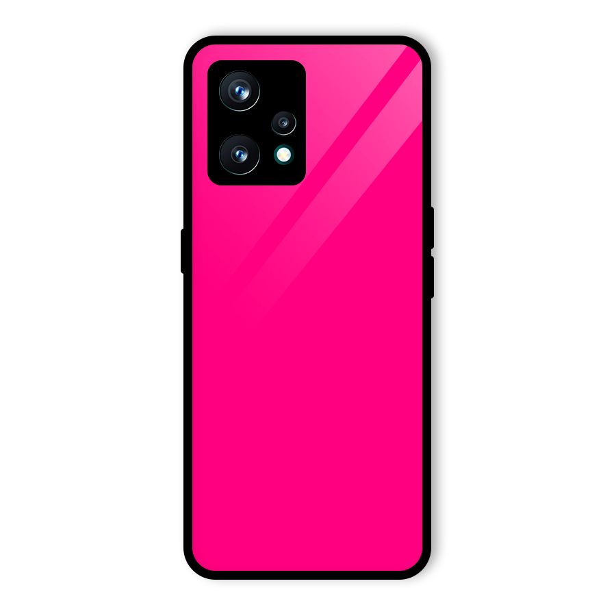 Hot Pink Glass Back Case for Realme 9 Pro Plus 5G