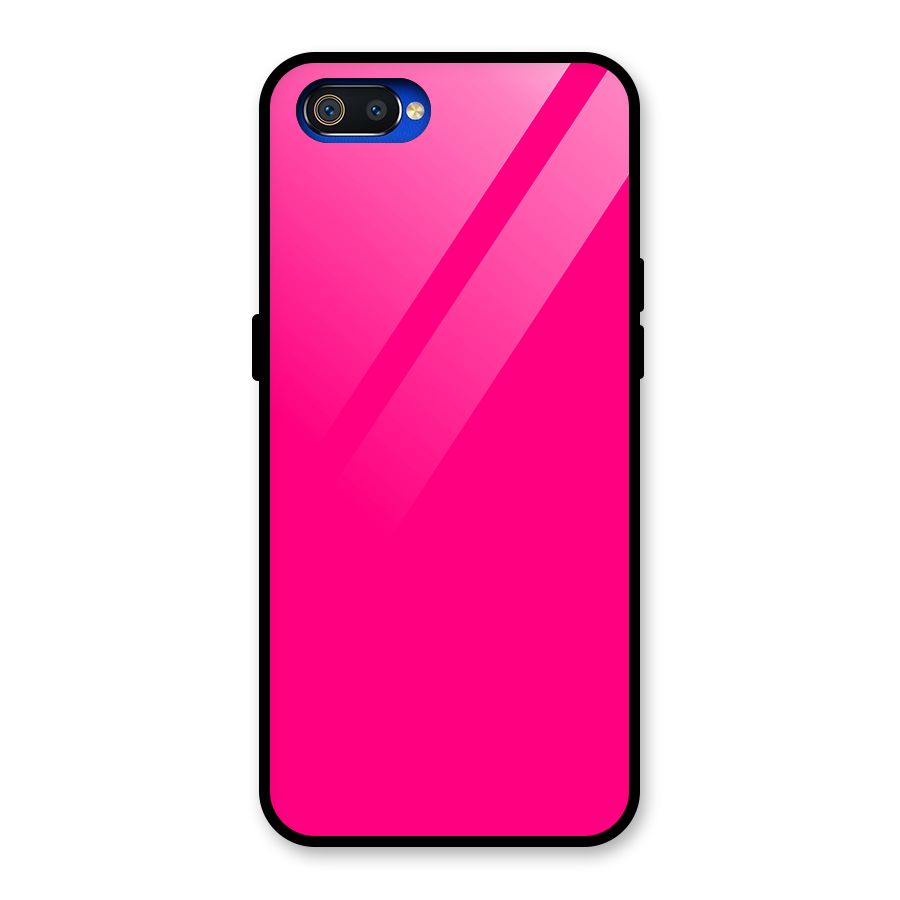 Hot Pink Glass Back Case for Realme C2