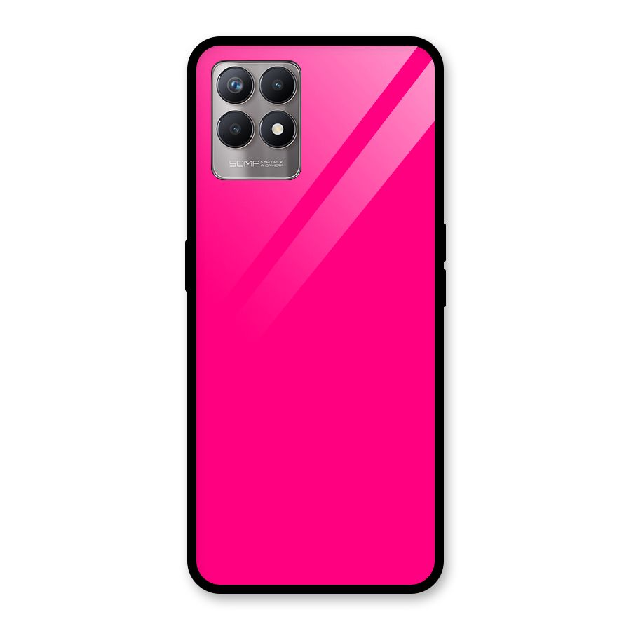 Hot Pink Glass Back Case for Realme Narzo 50