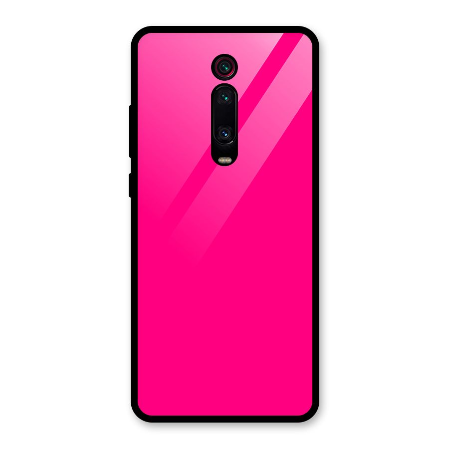 Hot Pink Glass Back Case for Redmi K20 Pro