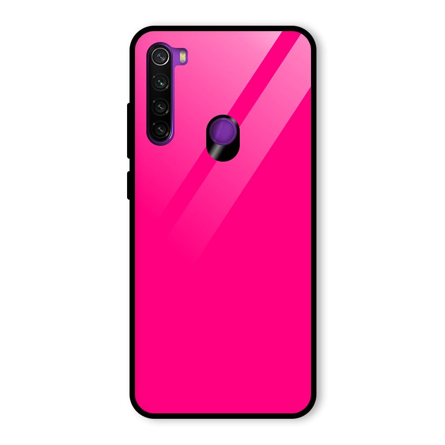 Hot Pink Glass Back Case for Redmi Note 8