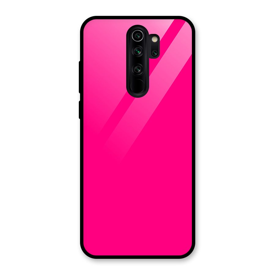 Hot Pink Glass Back Case for Redmi Note 8 Pro