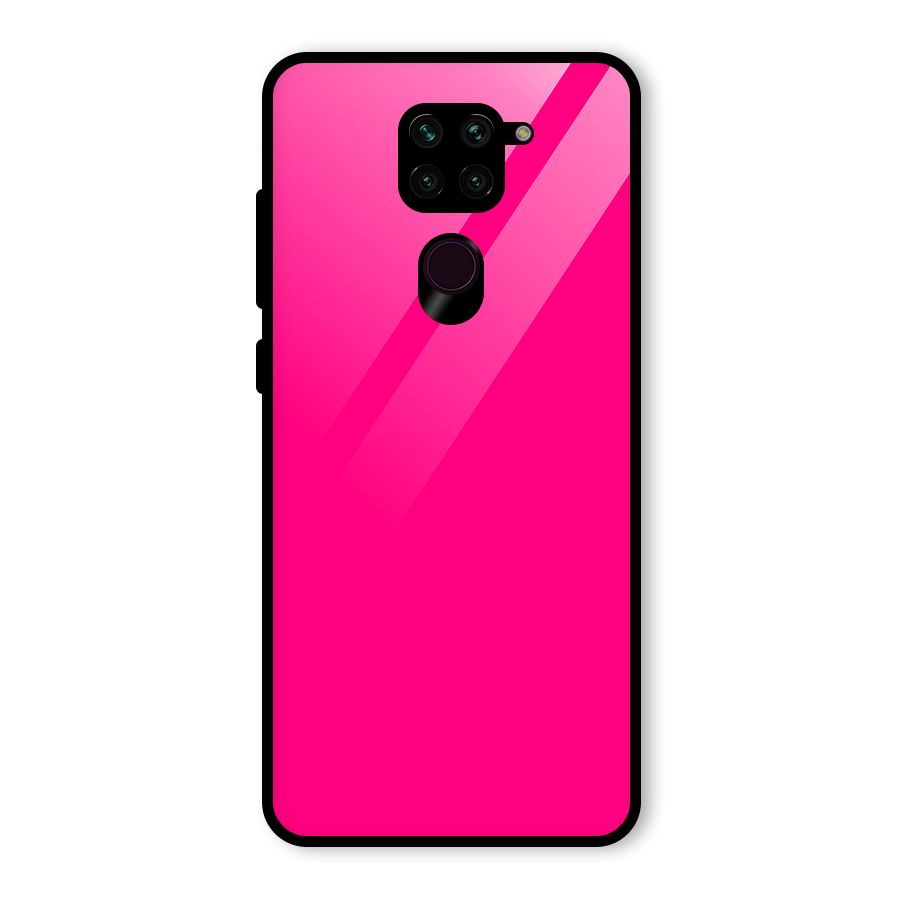 Hot Pink Glass Back Case for Redmi Note 9