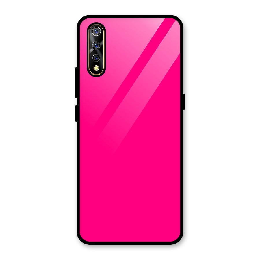 Hot Pink Glass Back Case for Vivo S1