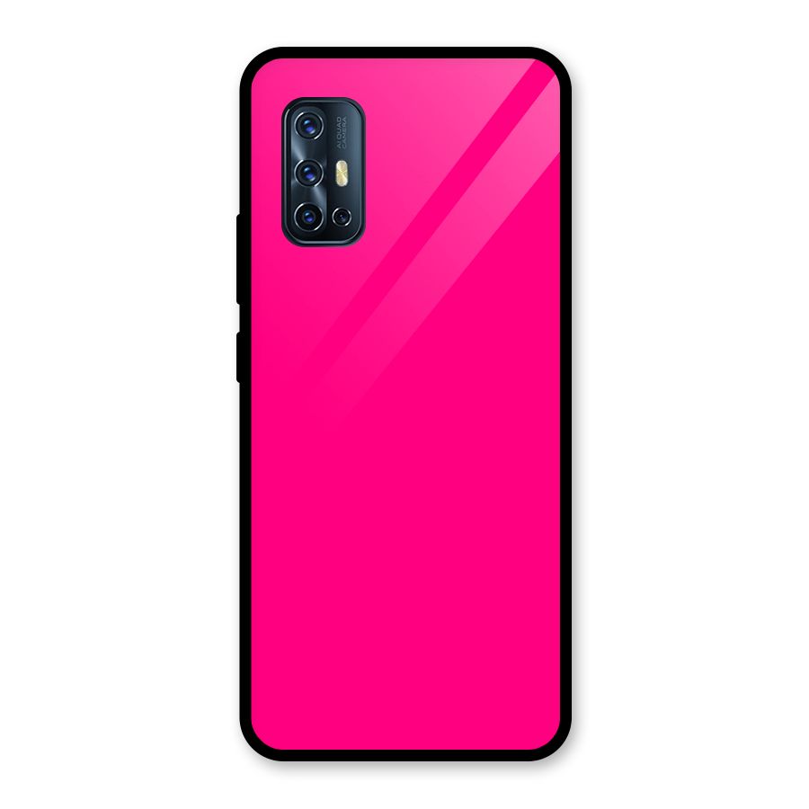 Hot Pink Glass Back Case for Vivo V17
