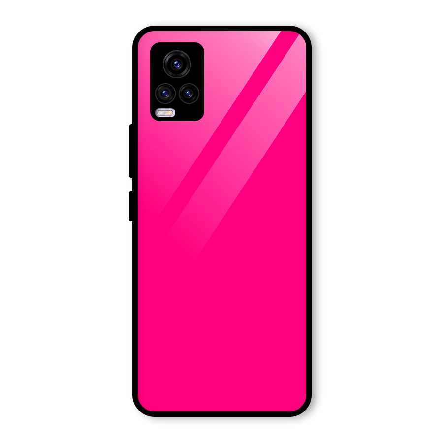 Hot Pink Glass Back Case for Vivo V20