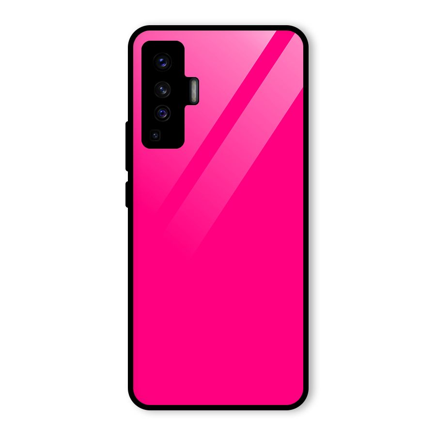 Hot Pink Glass Back Case for Vivo X50