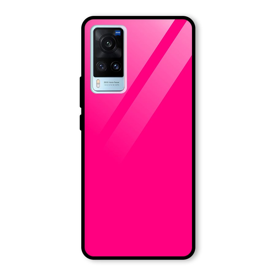 Hot Pink Glass Back Case for Vivo X60