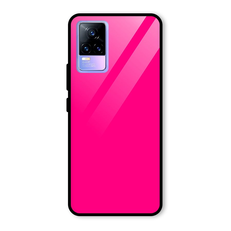 Hot Pink Glass Back Case for Vivo Y73