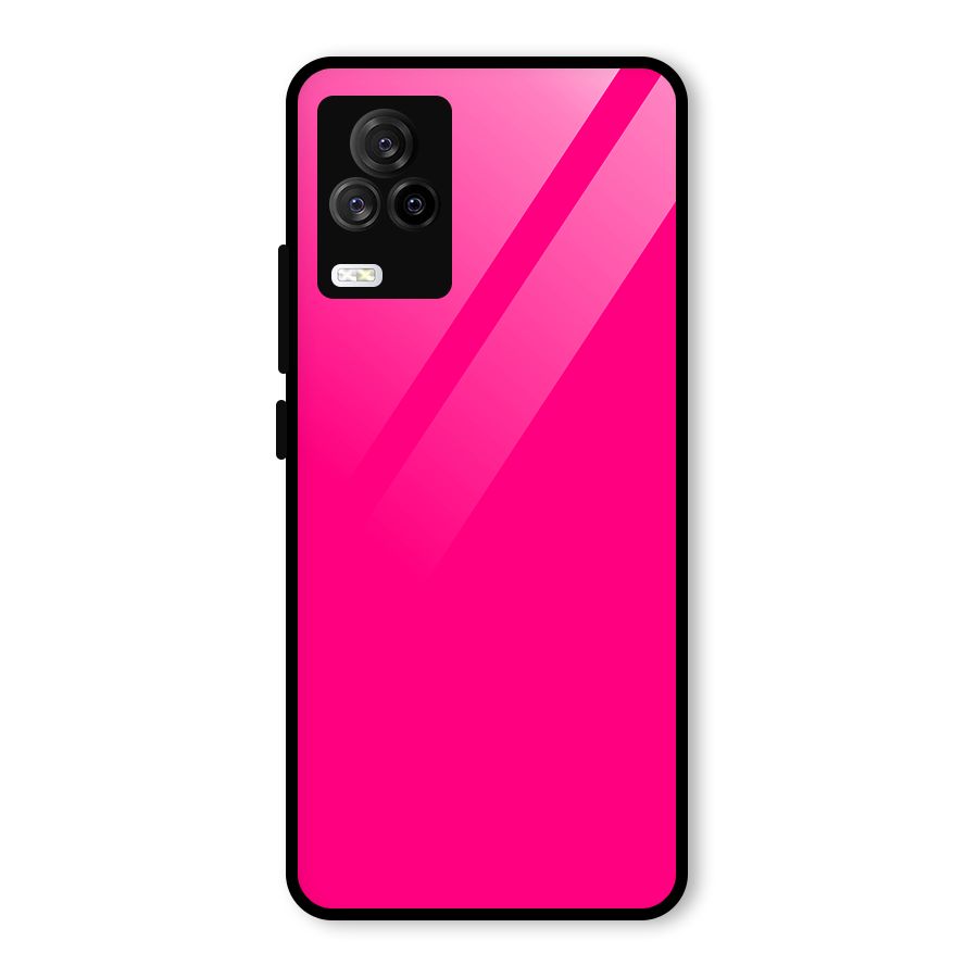 Hot Pink Glass Back Case for Vivo iQOO 7 Legend 5G