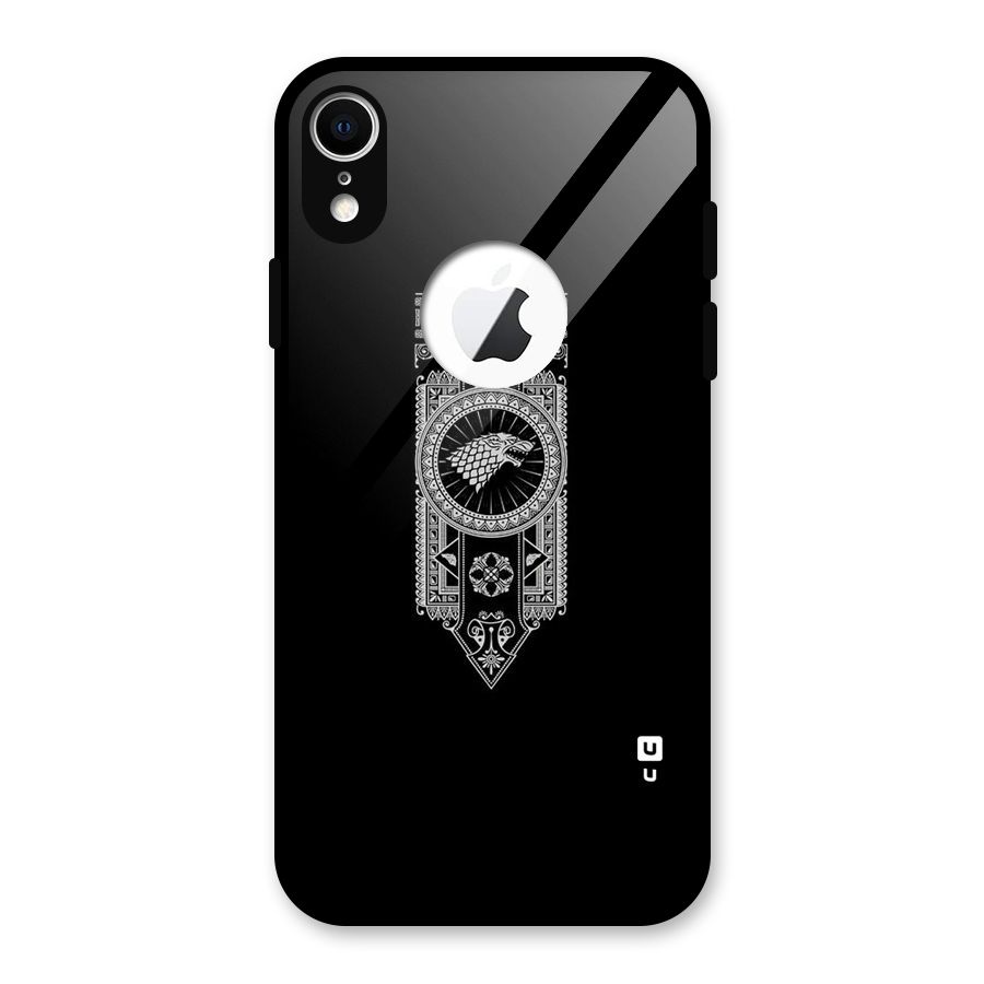House Banner Glass Back Case for iPhone XR Logo Cut