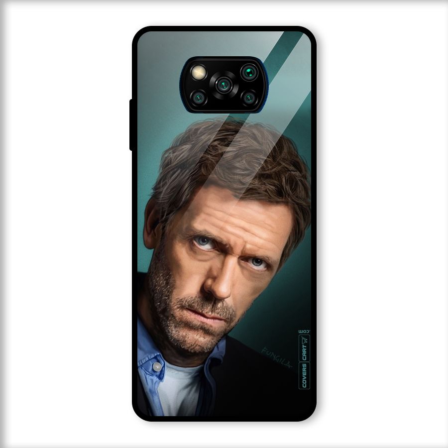 House MD Glass Back Case for Poco X3