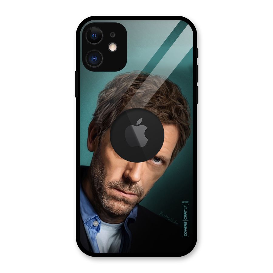 House MD Glass Back Case for iPhone 11 Logo Cut