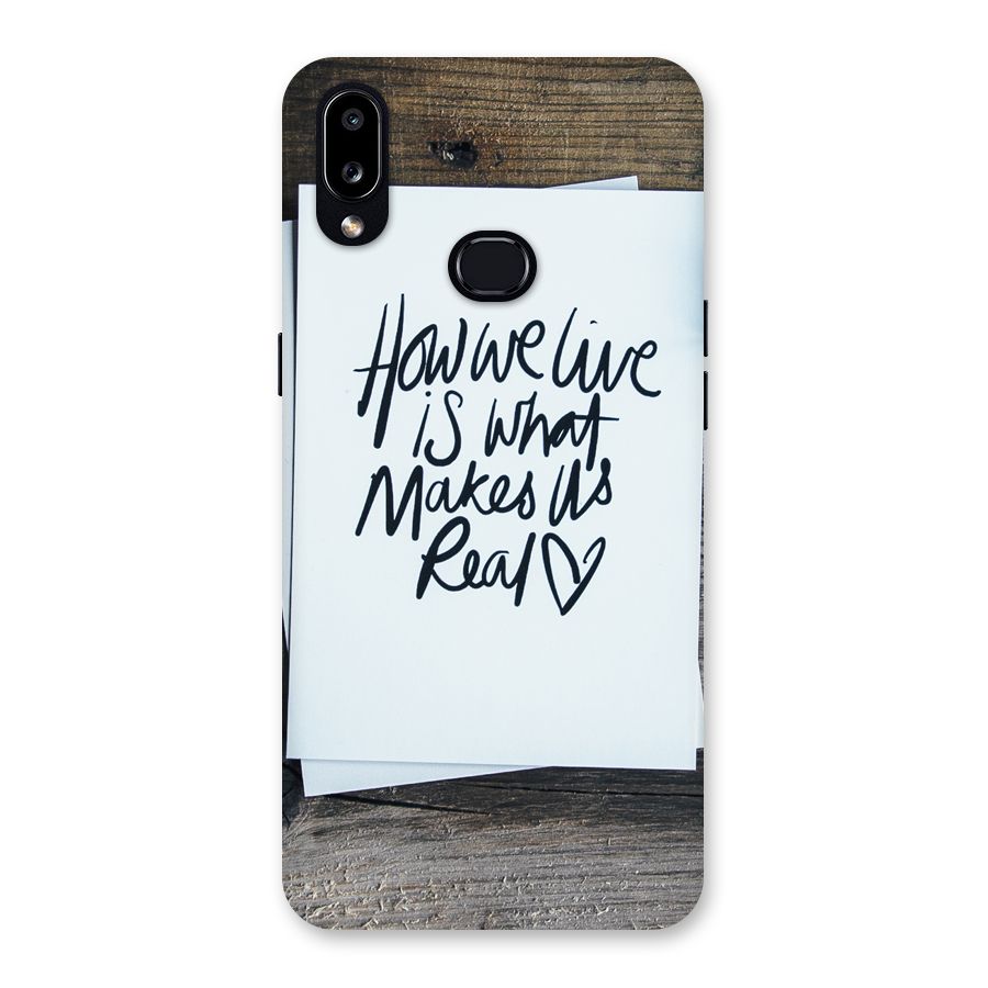 How We Live Back Case for Galaxy A10s