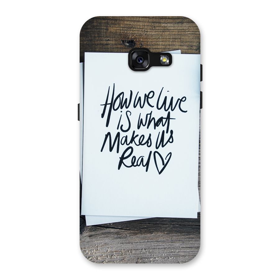 How We Live Back Case for Galaxy A3 (2017)