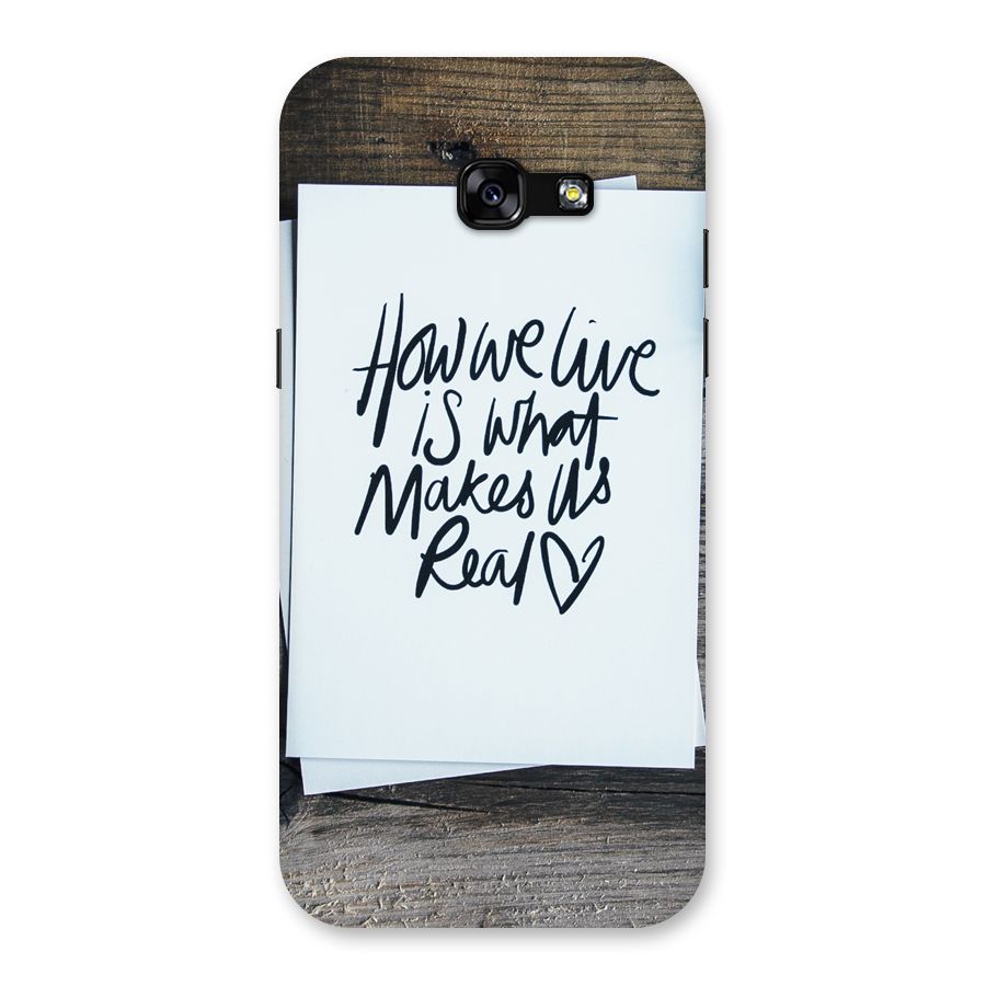 How We Live Back Case for Galaxy A5 2017