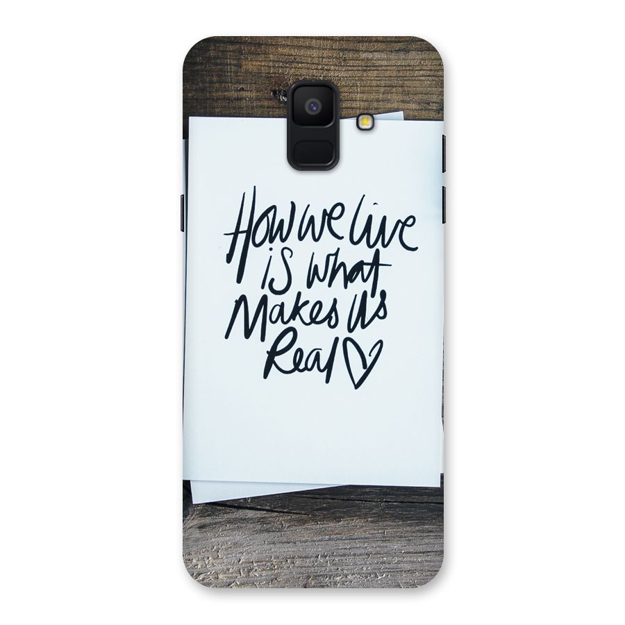 How We Live Back Case for Galaxy A6 (2018)