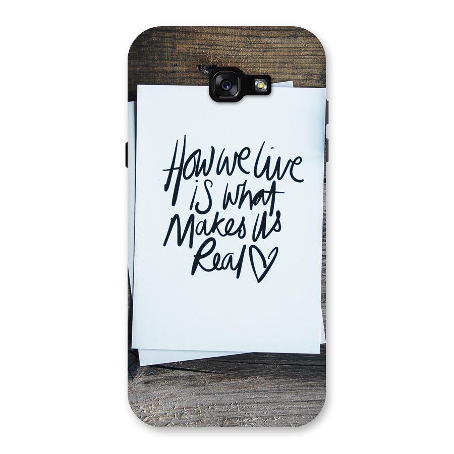 How We Live Back Case for Galaxy A7 (2017)