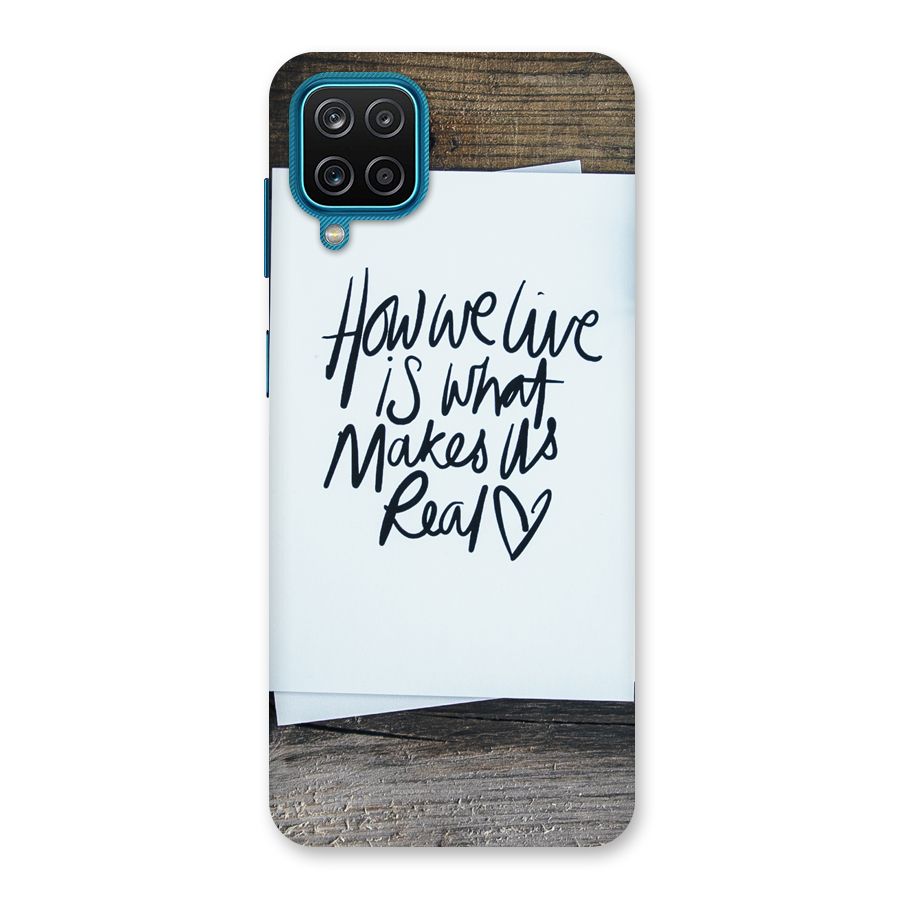 How We Live Back Case for Galaxy M12