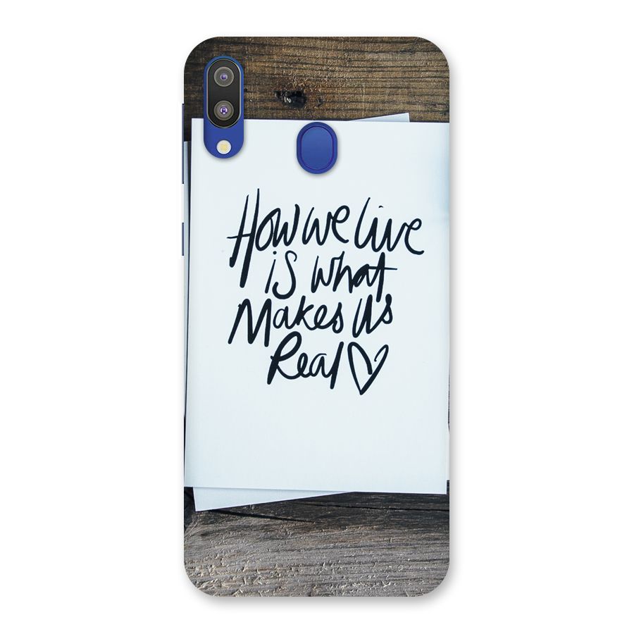 How We Live Back Case for Galaxy M20