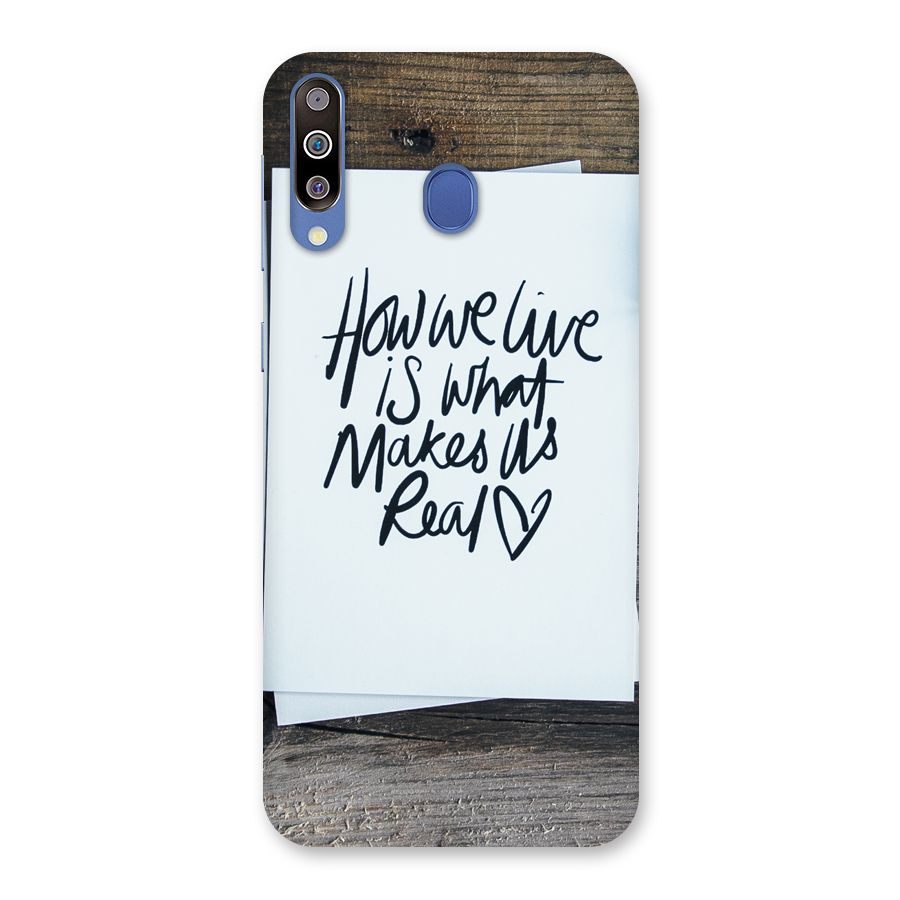 How We Live Back Case for Galaxy M30