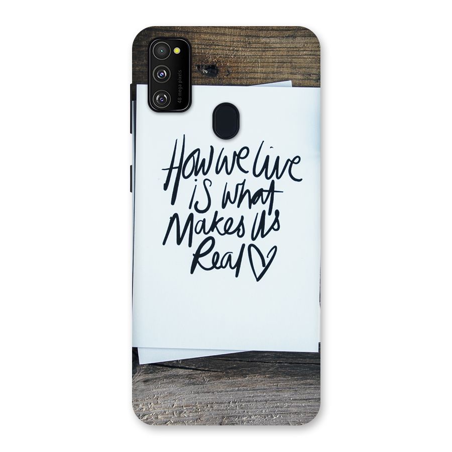How We Live Back Case for Galaxy M30s