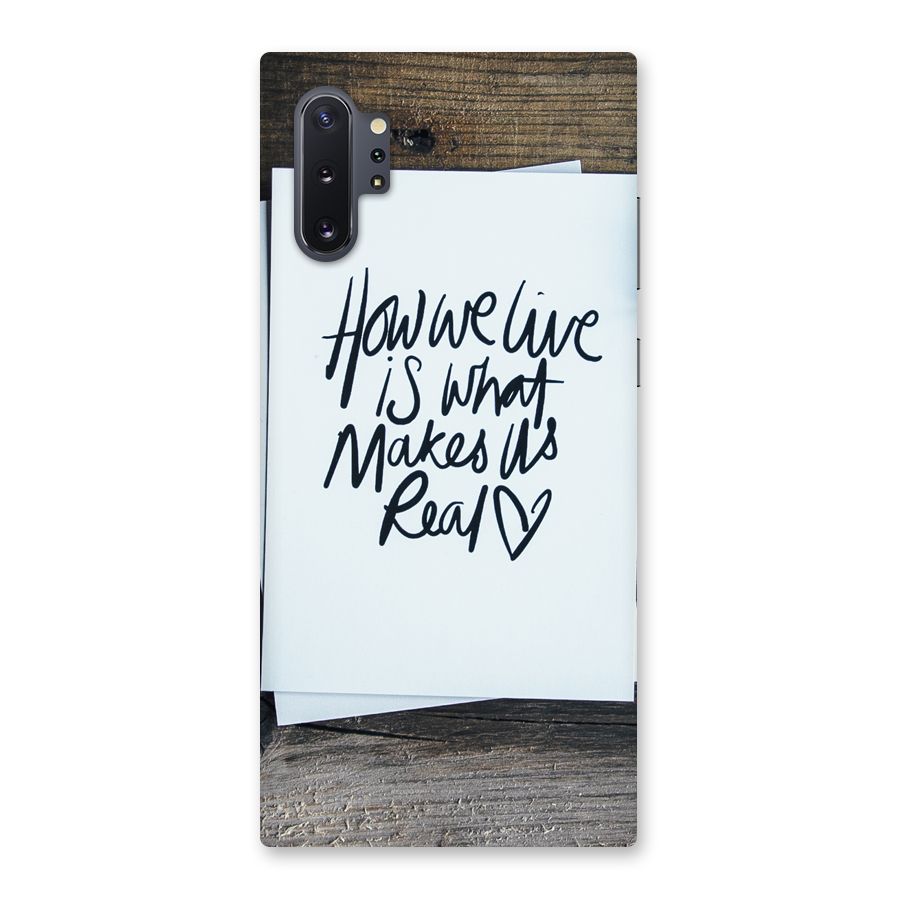 How We Live Back Case for Galaxy Note 10 Plus
