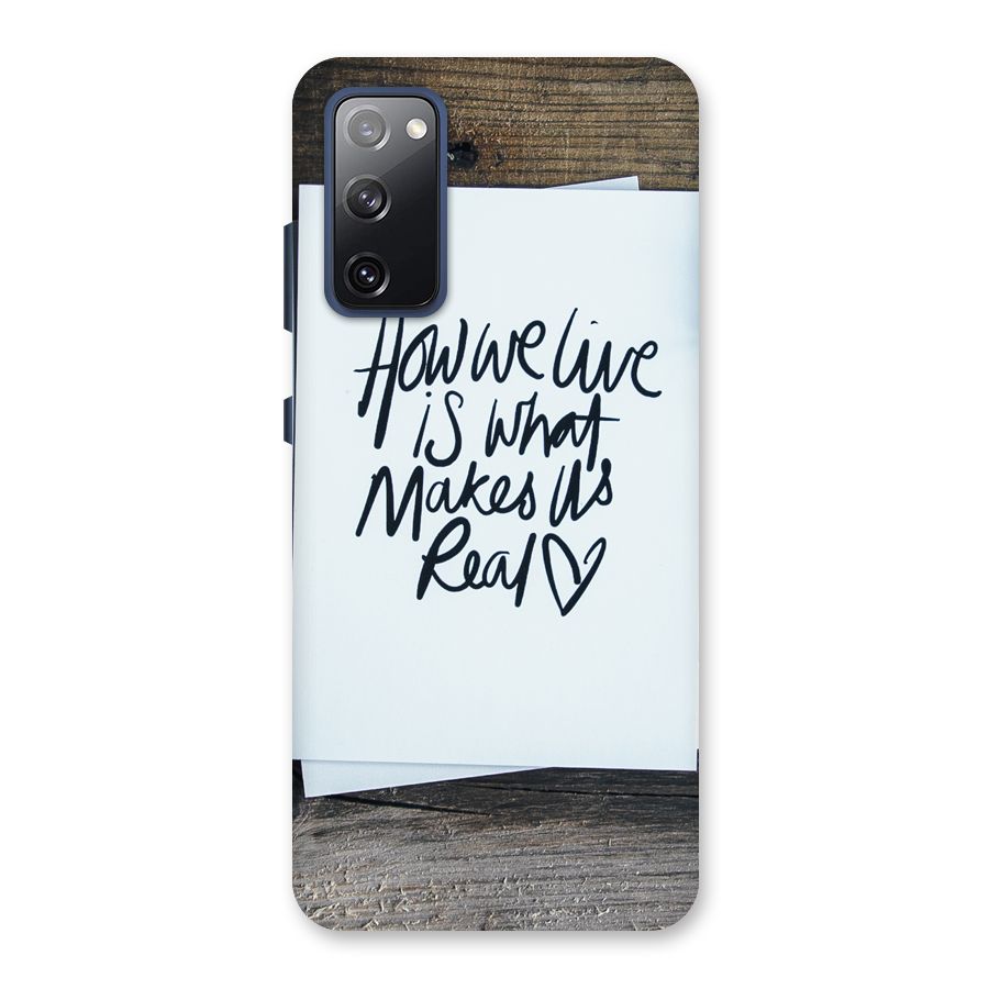 How We Live Back Case for Galaxy S20 FE
