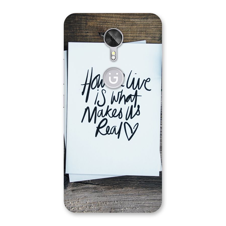 How We Live Back Case for Gionee A1