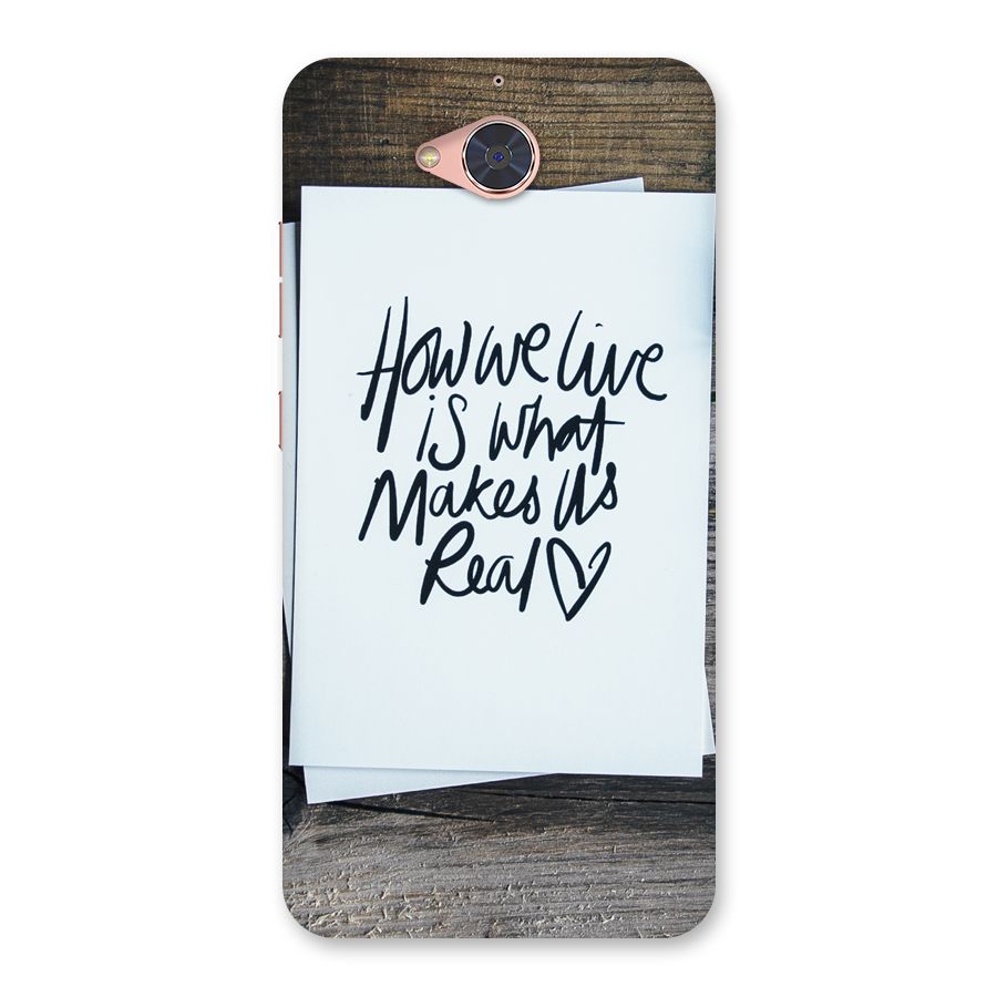 How We Live Back Case for Gionee S6 Pro