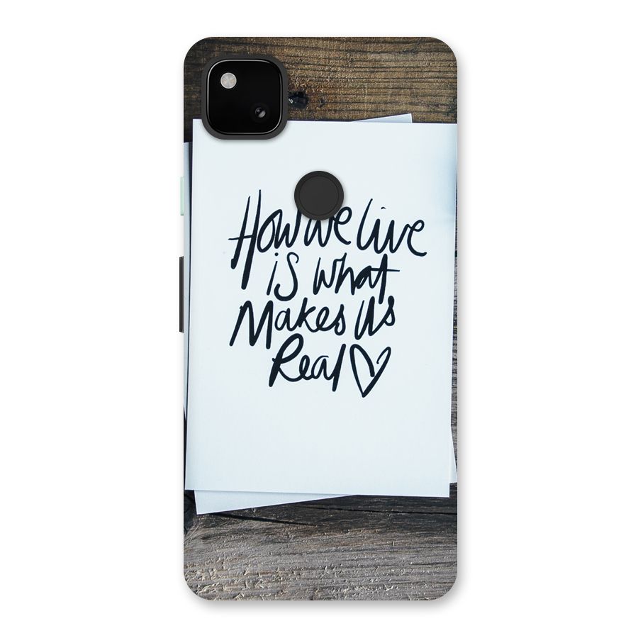 How We Live Back Case for Google Pixel 4a