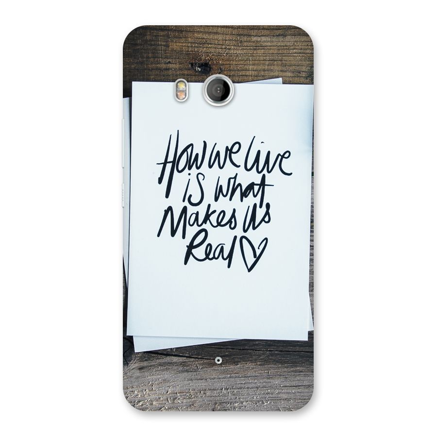 How We Live Back Case for HTC U11