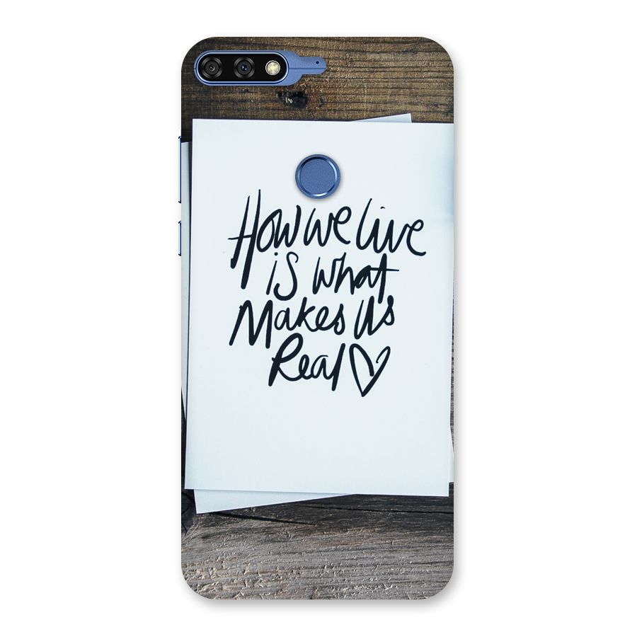 How We Live Back Case for Honor 7C