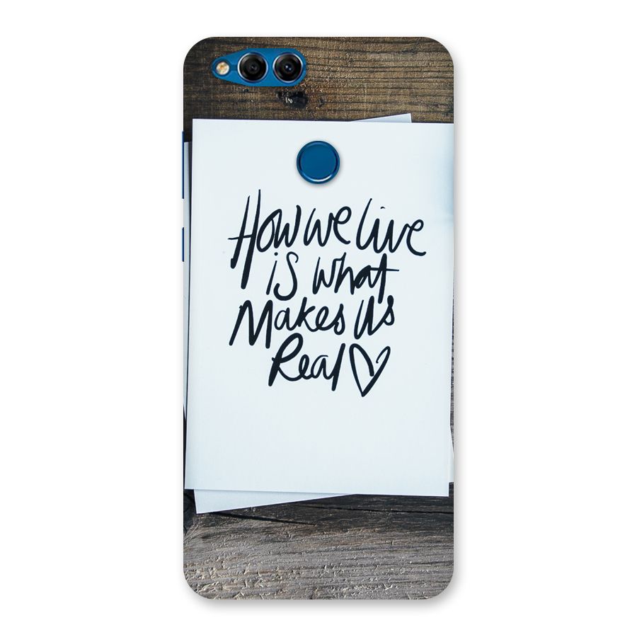 How We Live Back Case for Honor 7X