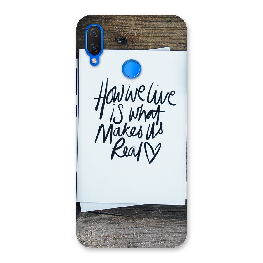 How We Live Back Case for Huawei P Smart+