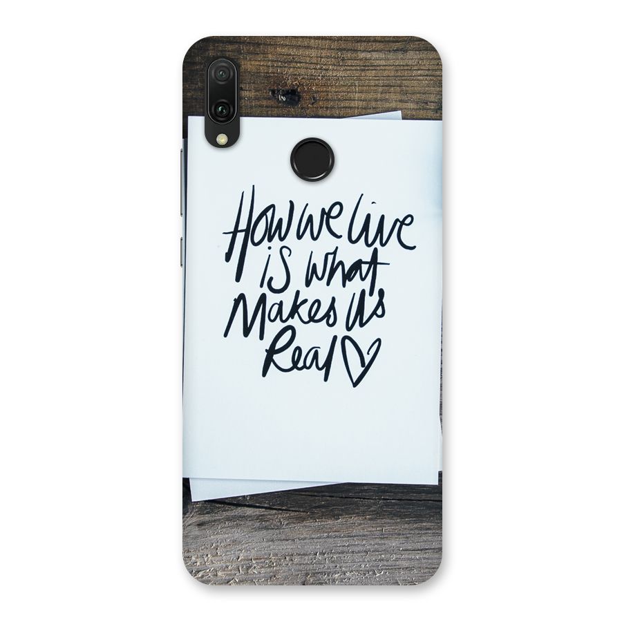 How We Live Back Case for Huawei Y9 (2019)